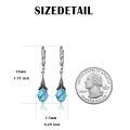 wholesale 925 Sterling Silver Blue Topaz Oval Cut Vintage Style Leverback Earrings-0-18
