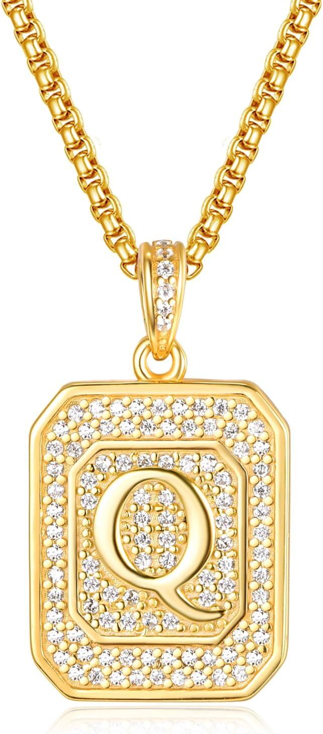 wholesale Gold Filled Sterling Silver Letter Jewelry Necklace for Women Gift for Mom Wife Birthday Anniversary Christmas-Letter Q