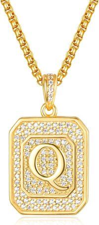 wholesale Gold Filled Sterling Silver Letter Jewelry Necklace for Women Gift for Mom Wife Birthday Anniversary Christmas-Letter Q