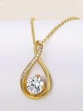 TOUPOP 14K Gold Moissanite Infinity Necklace For Women-0-2