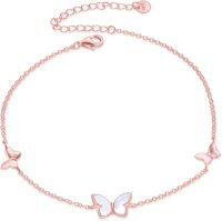 wholesale TOUPOP Butterfly Gifts For Women Wife Butterfly Anklets,flying Butterfly Anklets For Women Sterling Silver Butterfly Ankle Bracelets Pearl Jewelry Gifts For Women Birthday Annivesary -undefined