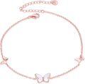 wholesale TOUPOP Butterfly Gifts For Women Wife Butterfly Anklets,flying Butterfly Anklets For Women Sterling Silver Butterfly Ankle Bracelets Pearl Jewelry Gifts For Women Birthday Annivesary -0-0