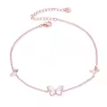 TOUPOP Sterling Silver Pearl Butterfly Ankle Bracelets For Women Gifts-0-0
