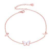 TOUPOP Sterling Silver Pearl Butterfly Ankle Bracelets For Women Gifts-undefined