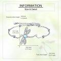 wholesale 925 Sterling Silver Dragonfly Moonstone Beaded Chain Adjustable Bracelets  for Girls and Women-0-3