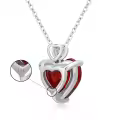 wholesale 14K White Gold 3ct Garnet Amethyst Aquamarine Emerald Ruby Peridot Sapphire Tourmaline Citrine Topaz Birthstone Pendant Necklace-0-3