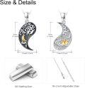 wholesale 925 Sterling Silver Yin Yang Tree of Life Pendant Necklaces for Couples (Set)-0-5