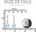 wholesale 925 Sterling Silver Birthstone Threader Earrings Infinity Long Chain Drop Pull Through 12 Stone Birthday Jewelry Gifts for Women-0-93