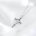 TOUPOP 925 Sterling Silver Mustard Seed Cross Necklace Christian Faith Jewelry-0-4
