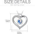 wholesale TOUPOP Snake Necklace For Women 925 Sterling Silver Heart Necklace With Saphir Jewelry Gift For Women Her Wife Girlfriend Mom Daughter Birthday Christmas Graduation Gift -0-3