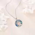 TOUPOP 925 Sterling Silver Crystal Elephant Family Pendant Necklace Gifts For Women-0-4