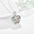 wholesale 925 Sterling Silver Green Crystal Heart Keepsake Cremation Pendant Necklace with Funnel and Screwdriver Set - Memorial Jewelry for Women & Men-0-1