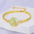 wholesale 925 Sterling Silver Hummingbird Nephrite Jade Bracelet 14k Gold Plated Zircon Accent-0-3