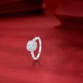 wholesale S925 Sterling Silver Wedding Ring with Diamond Accent Band-0-8