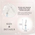 wholesale 925 Sterling Silver Teardrop Opalite and White Topaz Celtic Knot Dangle Earrings Gift for Her-0-4