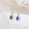 wholesale Sterling Silver Moonstone Lapis Lazuli Larimar Pink Opal Peridot Amethyst Earrings-0-16