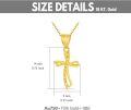 wholesale 18K Gold Cubic Zirconia Cross Pendant Necklace for Women Girls-0-4