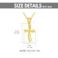 wholesale 18K Gold Cubic Zirconia Cross Pendant Necklace for Women Girls-0-4