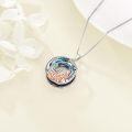 wholesale 925 Sterling Silver Swarovski Crystal Mother Daughter Piano Music Locket Necklace-0-3