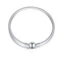 wholesale 925 Sterling Silver Elegant Bangle With Smooth Finish And Minimalist Design-0-0
