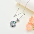 wholesale 925 Sterling Silver Blue Crystal Moon & Star Constellation Cremation Jewelry with Funnel Pendant Necklace-0-6