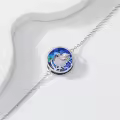 TOUPOP 925 Sterling Silver Crystal Sea Turtle Palm Tree Bracelet Anklet-0-1