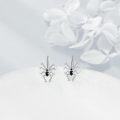 wholesale 925 Sterling Silver Black Crystal Spider Hoop Earrings Gothic Punk Style s for Her-0-2