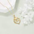 wholesale 925 Sterling Silver Crystal Heart Graduation Cap Pendant Necklace for Women and Girls-0-3