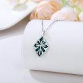 wholesale  925 Sterling Silver Malachite Hollow Cross Pendant Necklace 23mm with 18+2 Adjustable Chain for Women Men-0-1