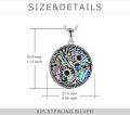 wholesale 925 Sterling Silver Abalone Shell Tree of Life Family Pendant Necklace for Mothers and Grandmothers-0-3