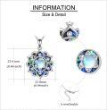 wholesale 925 Sterling Silver Abalone Shell & Moonstone Lotus Pendant Necklace Yoga Jewelry for Women-0-4