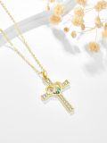 wholesale  Sterling Silver Mustard Seed Cross Necklace for Women Christian Faith Pendant Inspirational Jewelry Gift -0-2