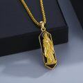 wholesale 925 Sterling Silver Gold Plated Virgin Mary Pendant Chain Necklace-0-1