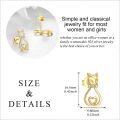 wholesale 14K Gold Heart Studs with Cubic Zirconia for Girls Kids Teenagers  Valentine's Day-0-4
