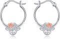 wholesale 925 Sterling Silver Hypoallergenic Rose Gold Plated Cow Head Hoop Earrings for Women Girls -0-0