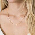 wholesale 10k Yellow Gold Solid Gold 0.6mm Box Chain Necklace with Lobster Claw Clasp Fine  for Women-0-3