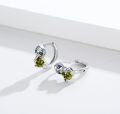 wholesale 925 Sterling Silver Peridot Sloth Huggie Hoop Earrings for Women and Teenage Girls-0-1