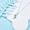 wholesale 925 Sterling Silver Guitar Rose Necklace-0-2