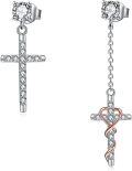 wholesale 925 Sterling Silver Cross & Infinity Love Drop Dangle Stud Earrings for Women Girls Gift Set 3 Pairs Pack-0-0