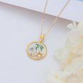 wholesale 14K Gold Crystal Coconut Tree Pendant Necklace with Sun and Waves Design - Gifts for Her-0-4