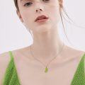 wholesale 925 Sterling Silver Green Enamel Pickle Pendant Necklace s for Women-0-1