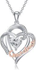 wholesale TOUPOP Gifts For Grandma Sterling Silver Grandma Necklace Heart Pendant Birthday Christmas Jewelry Gifts For Women -0-0