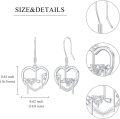 wholesale 925 Sterling Silver Heart Music Note Cubic Zirconia Drop Earrings-0-4