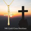 wholesale 14K Gold Celtic Knot Cross Infinity Love Heart Pendant Necklace-0-4
