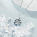 wholesale 925 Sterling Silver Tree of Life Celtic Knot Pendant with Abalone Shell and Moonstone Necklace-0-4