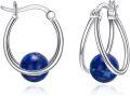 wholesale Sterling Silver Gemstone Earrings Pearl Moonstone Turquoise Onyx Jade Opal Lapis Lazuli-0-14