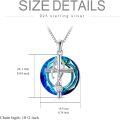 wholesale TOUPOP Nurse Gifts For Women S925 Sterling Silver Doctor Medical Nursing Themed Cross Stethoscope Pendant With Blue Crystal Jewelry Gifts For Women Mom Student Doctor Nurse's Day Birthday -0-2