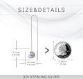 wholesale 925 Sterling Silver CZ Flower and Butterfly Drop Threader Earrings - Elegant Jewelry for Women-0-5