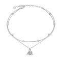 wholesale 925 Sterling Silver Celtic Knot Heart Anklet with Beads & Chain for Women/Girls Gift-0-0