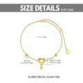 TOUPOP 14K Gold Stone Heart Anklet for Women-0-3